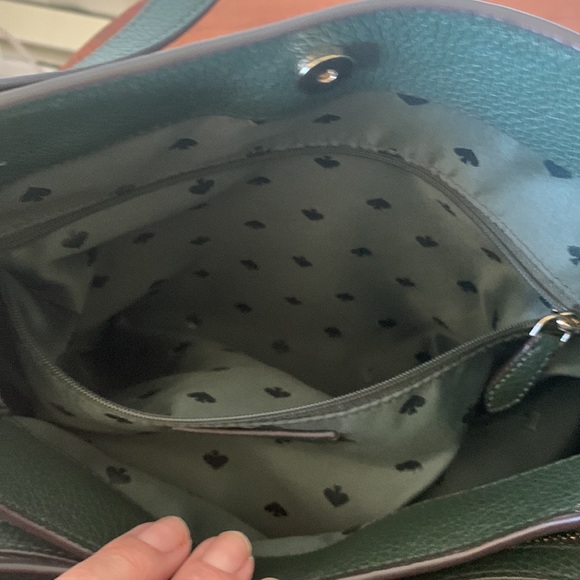 Kate Spade Leila Med. Triple Compartment Shoulder Bag Dark Evergreen - Picture 7 of 15